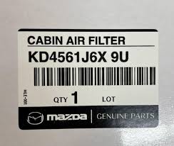 Mazda cabin filters -KD4561J6X